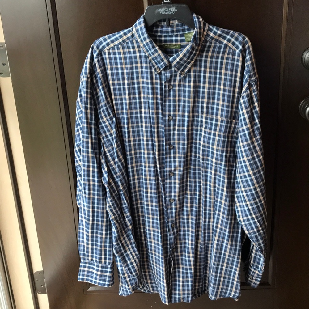 Men’s 2XLT plaid long sleeve shirt NWT